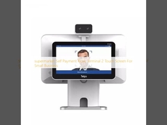 Terminal de quiosque de autopagamento de supermercado 2 tela sensível ao toque para pequenas empresas