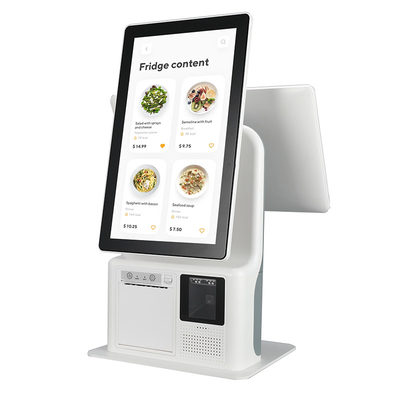 Quiosque pedindo da posição do bilhete da máquina do serviço de Mini Dual Touch Screen Self
