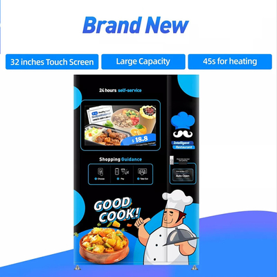 Quiosque quente da máquina de venda automática do sanduíche do Hamburger do alimento automático com tela táctil