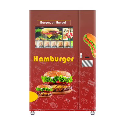 24 horas 32" quiosque da máquina de venda automática do tela táctil para o alimento quente do Hamburger