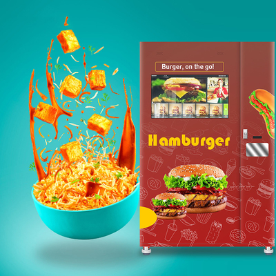 24 horas 32" quiosque da máquina de venda automática do tela táctil para o alimento quente do Hamburger