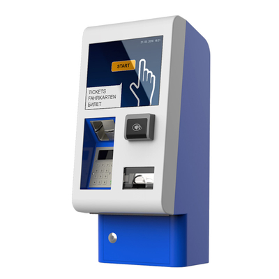 Máquina de venda automática Cashless do bilhete do serviço do auto do tela táctil para o supermercado