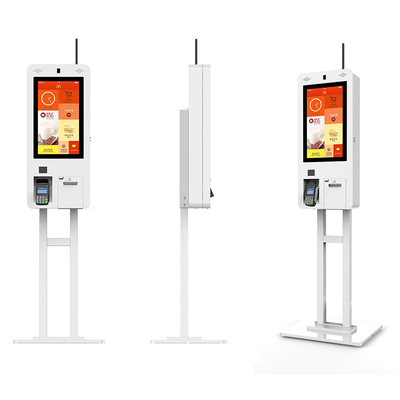 Quiosque pedindo do auto inteligente para o quiosque do pagamento do varredor de Bill QR do restaurante de Fastfood