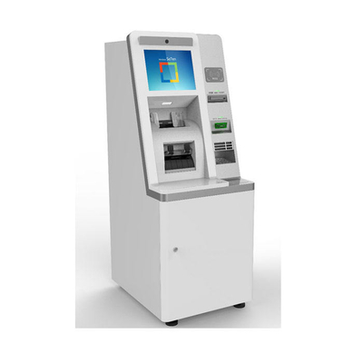 220V 17" quiosque do ATM da máquina da troca de divisa estrageira da tela com aceitante e distribuidor do dinheiro