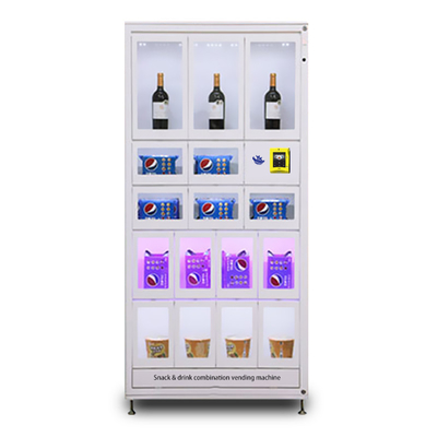 Quiosque do distribuidor do álcool da água da máquina de venda automática de Bevrage do tela táctil de 22 polegadas