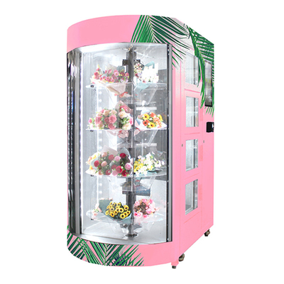 Quiosque transparente do serviço do auto da prateleira da máquina de venda automática da flor fresca de 22 polegadas