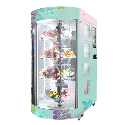 Quiosque transparente do serviço do auto da prateleira da máquina de venda automática da flor fresca de 22 polegadas