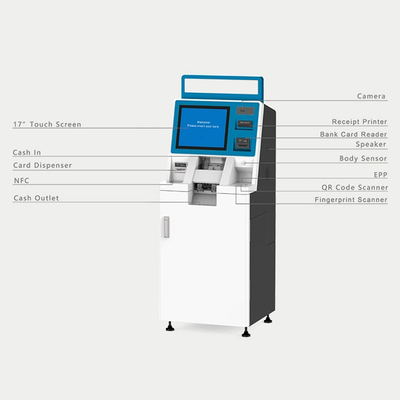 máquina automática do depósito de dinheiro 350cd/M2 com a impressora térmica de 80mm
