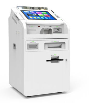 19 polegadas ângulo de tela sensível ao toque ajustável branco compacto Equipamento de serviços bancários STM Smart Teller Machine