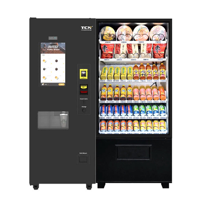 Máquina de venda de café ou chá quente ou gelado ao ar livre com tela inteligente de 20 polegadas