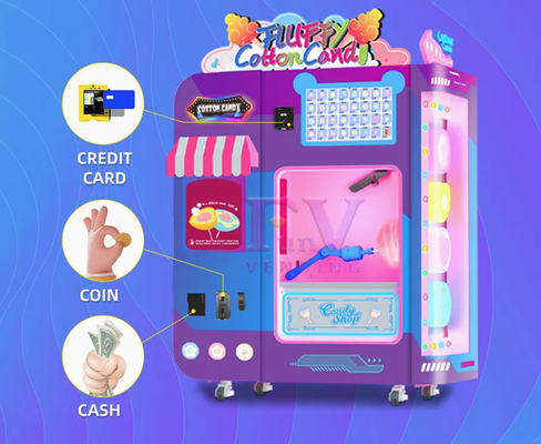 Máquina de venda automática para lanches de algodão doce Personalização aceitável
