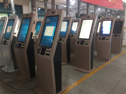 Máquina do pagamento do auto do quiosque do serviço ao cliente do FCC do ODM com o distribuidor do cartão da sala