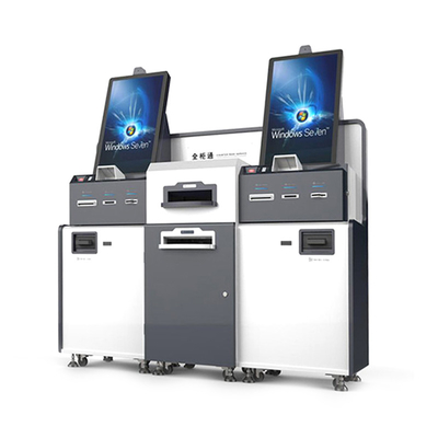 Sistema da posição de Bill Payment Supermarket Cashier Kiosk com tela táctil dobro