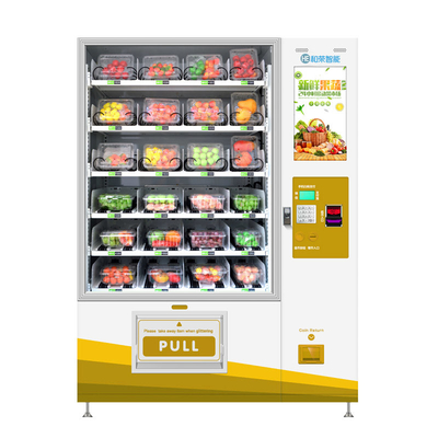 Quiosque da máquina de venda automática do alimento da salada de fruto fresco do ODM com elevador