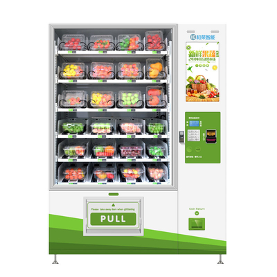 Quiosque da máquina de venda automática do alimento da salada de fruto fresco do ODM com elevador