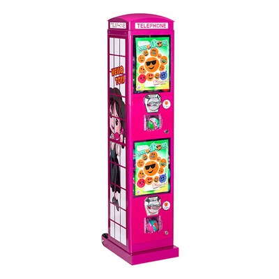 Forma da cabine de telefone do quiosque da máquina de venda automática do jogo do divertimento