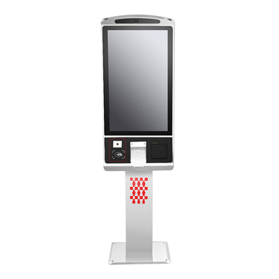 Máquina de pagamento de 32 polegadas com tela sensível ao toque, quiosque com impressora térmica e scanner de código QR