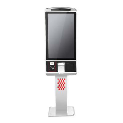 Máquina de pagamento de 32 polegadas com tela sensível ao toque, quiosque com impressora térmica e scanner de código QR