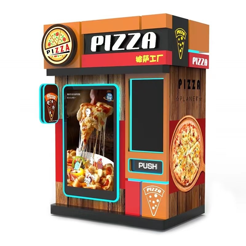 Pizza da máquina do quiosque do tela táctil do serviço do auto que cozinha a máquina de venda automática esperta automática do alimento quente