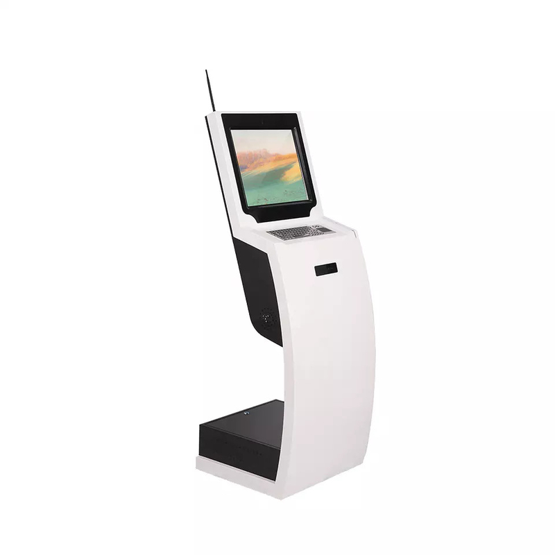 Assoalho LCD ereto que anuncia o leitor de cartão Self Service Kiosk de IC da exposição para interno