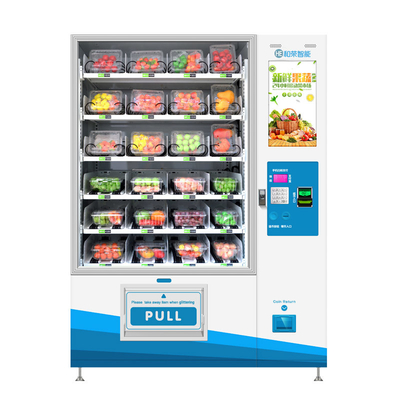 Quiosque da máquina de venda automática do alimento da salada de fruto fresco do ODM com elevador